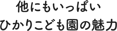 他にもいっぱいひかりこども園の魅力